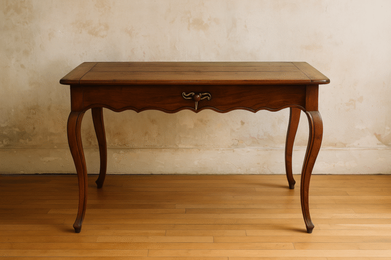 Mesa Escritorio de Madera con Patas Curvas