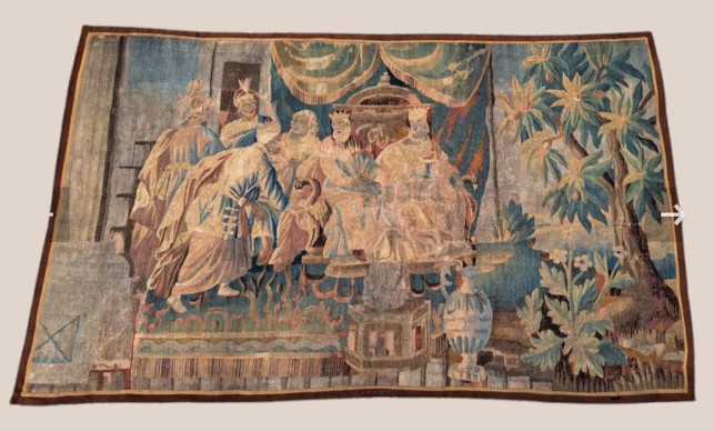 Tapiz Escena Clásica con Figuras y Arquitectura
