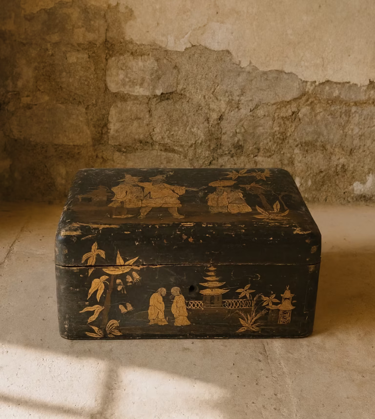 Caja lacada isabel martinez antiguedades