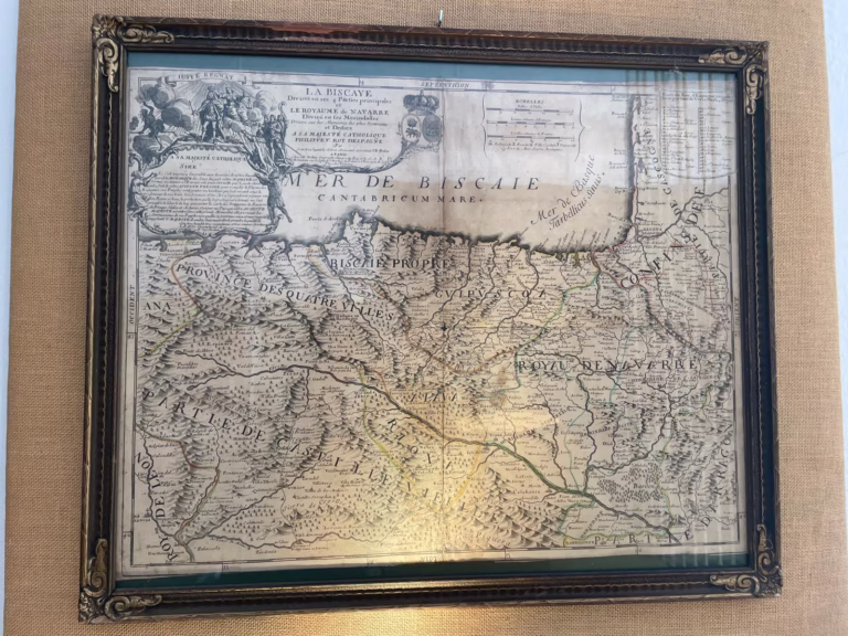 grabado mapa pais vasco. Isabel martinez antiguedades