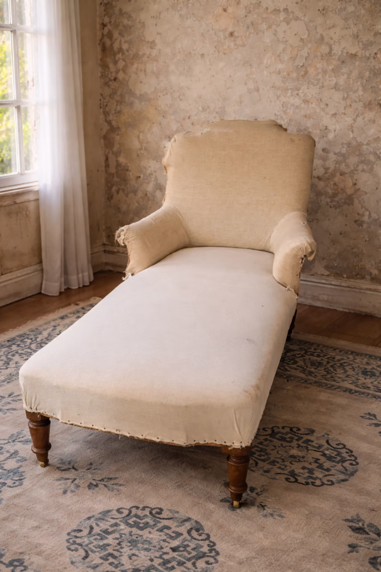 Chaise longue epoca Napoleon III. Francia s XIX isabel martinez antiguedades